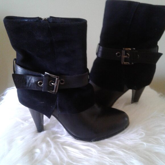Italy leather boots designer  size 7 excellent condition - Picture 1 of 4